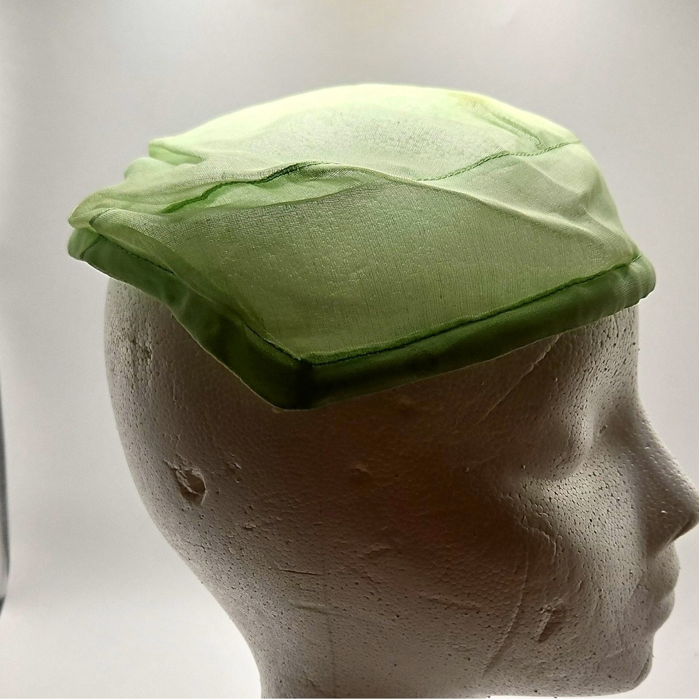 Vintage Green Solid Mesh Skull Cap Hat Cap Unisex Adults One Size